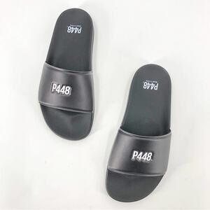P448 Super Water Resistant Black Slip On Pool Slide Sandals Slippers NEW EU38